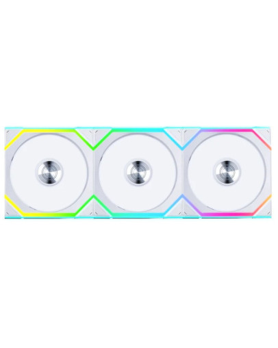 Lian Li Uni Fan SL Wireless 120 Reverse Blade trije ARGB ventilatorji s kontrolerjem bele barve