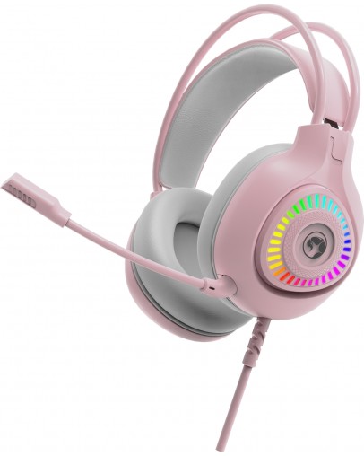 Marvo H8325 RGB žične slušalke roza barve Marvo H8325 RGB žične slušalke roza barve