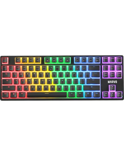 Marvo KG946 žična mehanska angleška tipkovnica z rdečimi stikali