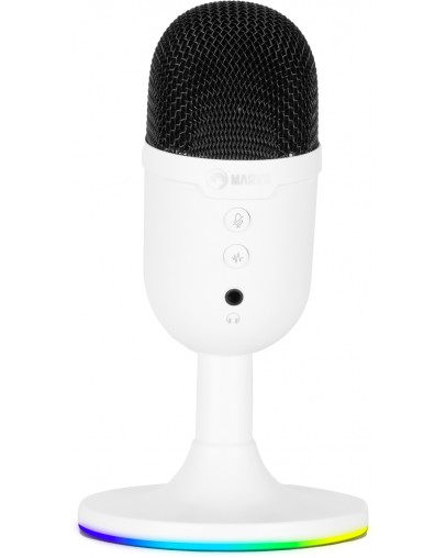 Marvo MIC-06 RGB mikrofon bele barve