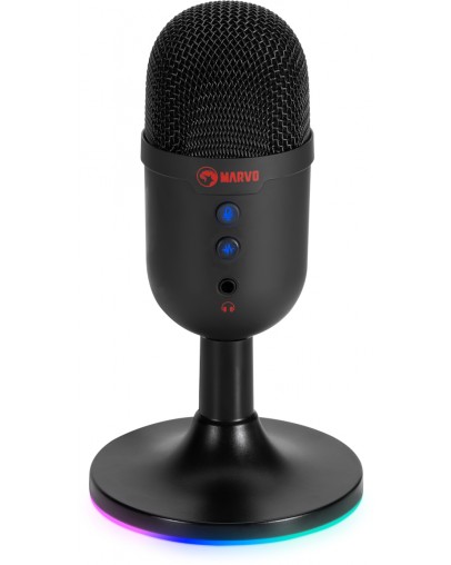 Marvo MIC-06 RGB mikrofon črne barve Marvo MIC-06 RGB mikrofon črne barve
