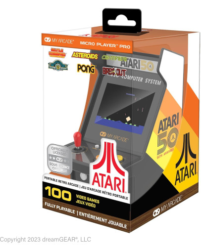 Micro Player Pro Atari prenosna retro arkadna konzola s 100 igrami