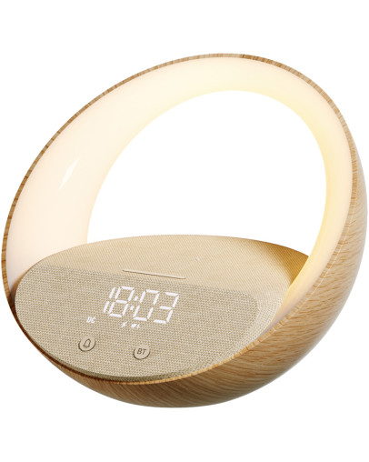 Moye Aurora Glow nočna lučka z budilko in brezžičnim polnjenjem