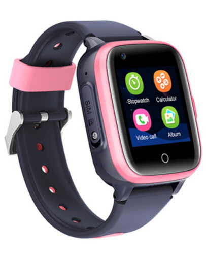 Moye Bambino 4G otroška pametna ura črno-roza barve