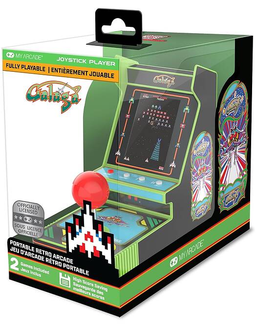 Galaga Joystick Player prenosna retro arkadna naprava My Arcade