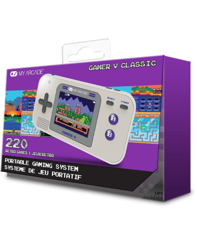 My Arcade Gamer V Classic prenosna igralna konzola v sivo-vijolični barvi