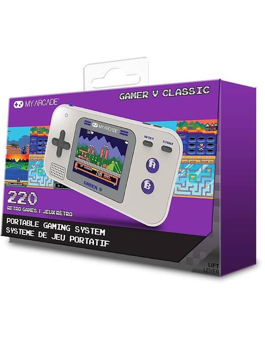 Gamer V Classic prenosna igralna konzola sivo-vijolične barve My Arcade