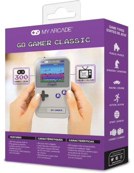 My Arcade Go Gamer Classic prenosna igralna konzola v sivo-vijolični barvi