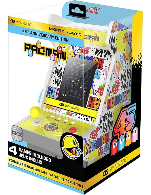 PAC-MAN 45th Anniversary Mighty Player prenosna retro arkadna naprava My Arcade
