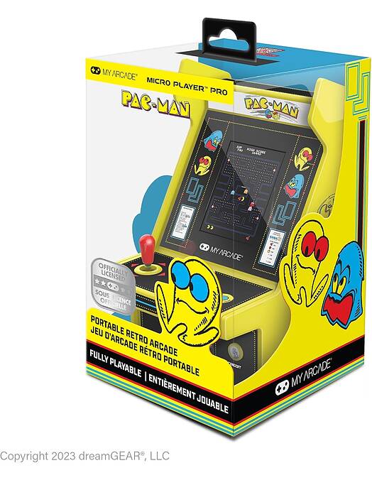 PAC-MAN Micro Player Pro prenosna retro arkadna naprava My Arcade
