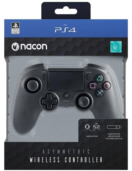 Nacon Asymmetric brezžični kontroler črne barve za PS4 & PC