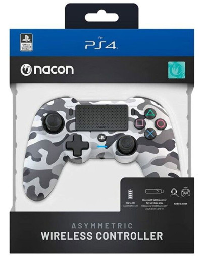 Nacon Asymmetric sivo-kamuflažen brezžični kontroler za PS4