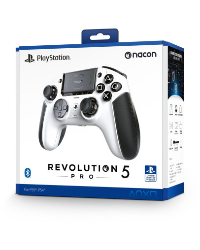 Nacon Revolution 5 Pro brezžični kontroler bele barve za PS5 & PS4 & PC