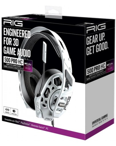 Nacon RIG 500 PRO HC žične slušalke bele barve za PC & PS4 & PS5 & Switch & Xbox
