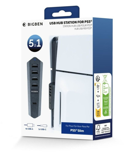 Nacon USB-C HUB s 4 priključki za PS5 Slim Nacon USB-C HUB s 4 priključki za PS5 Slim