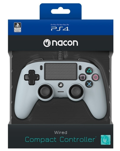 Nacon žični kontroler sive barve za PS4 & PC