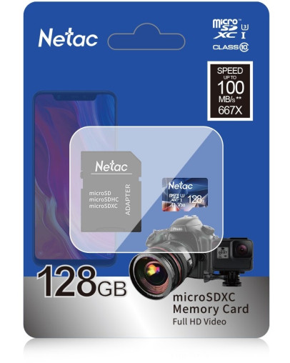 Netac spominska kartica microSD 128GB za Nintendo Switch & 3DS & Wii & PSP & GSM