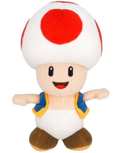 Nintendo plišasti Red Toad iz Super Mario sveta 20cm visok