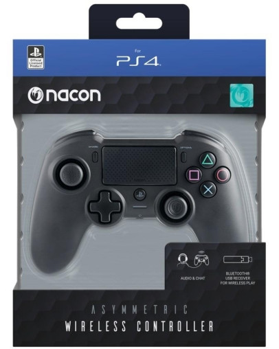 Obnovljen Nacon Asymmetric brezžični kontroler črne barve za PS4 & PC + 2 leti garancije