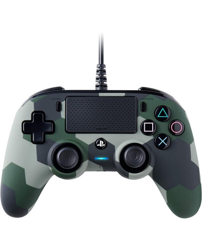 Obnovljen Nacon žični igralni plošček zeleno-kamuflažne barve za PS4 + 2 leti garancije