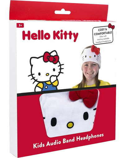 OTL otroški mehak naglavni trak z žičnimi slušalkami Hello Kitty