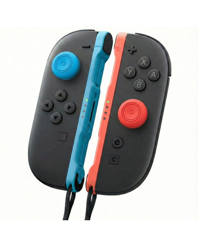 Par rdeče-modrih silikonskih kapic za Nintendo Switch 2