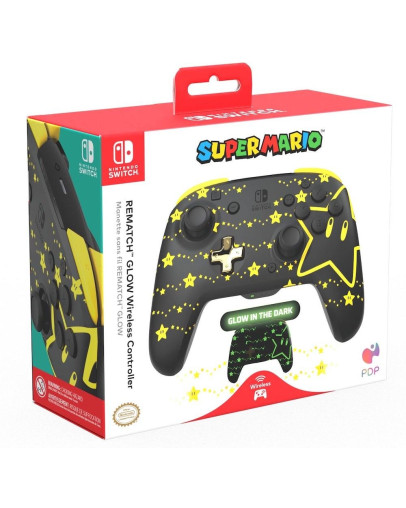 PDP brezžični kontroler Rematch Glow Super Star za Nintendo Switch 1 & 2