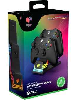 PDP dvojni polnilec Afterglow Wave črne barve za Xbox One & Xbox Series