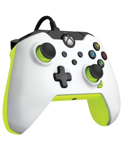 PDP Electric White žični igralni plošček v belo-rumeni barvi za Xbox & PC