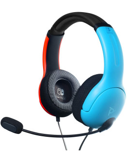 PDP LVL40 žične igralne slušalke v modro-rdeči barvi za Switch