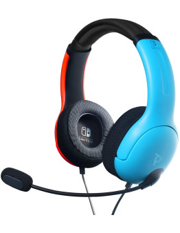 PDP LVL40 žične igralne slušalke modro-rdeče barve za Nintendo Switch