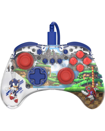 PDP Realmz Sonic Green Hill Zone žični igralni plošček za Switch