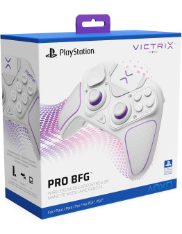 PDP Victrix Pro BFG brezžični igralni plošček bele barve za PS5 & PS4 & PC