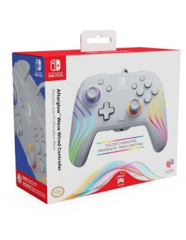 PDP žični kontroler Afterglow Wave sive barve za Nintendo Switch 1 & 2