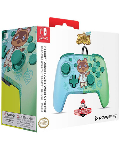PDP žični kontroler Faceoff Deluxe+ z avdio priključkom Animal Crossing za Nintendo Switch