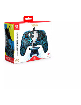 PDP žični kontroler Rematch Glow Link svetleč v temi za Nintendo Switch 1 & 2