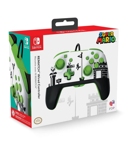 PDP žični kontroler Rematch Mario Retro za Nintendo Switch 1 & 2