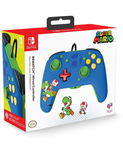 PDP žični kontroler Rematch Toad & Yoshi za Nintendo Switch 1 & 2