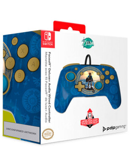 PDP žični kontroler Rematch v barvi Hyrule Blue za Nintendo Switch 1 & 2