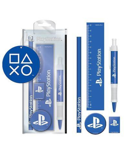 PlayStation Classic White & Blue pisarniški set Pyramid