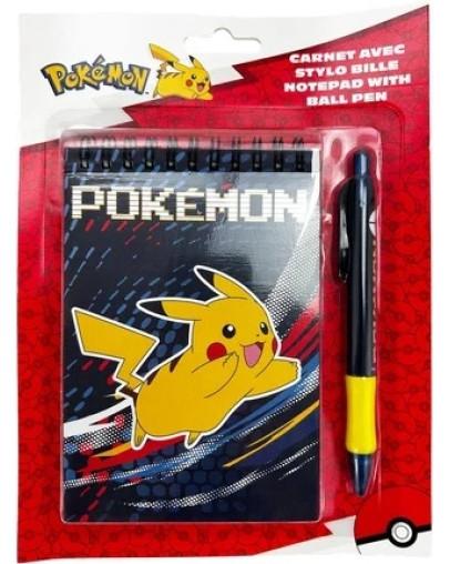 Pokemon komplet spiralni zvezek & kemično pisalo Pikachu Cerda