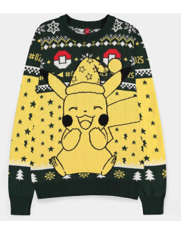Pokemon Pikachu moški božični pulover XS velikosti Difuzed