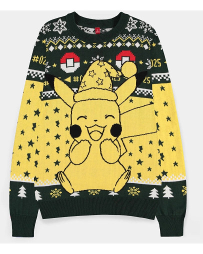 Pokemon Pikachu moški božični pulover XS velikosti Difuzed
