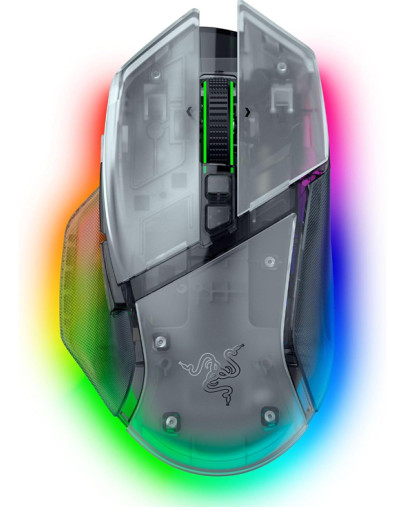 Razer Basilisk V3 Pro 35K brezžična miška Phantom bele barve