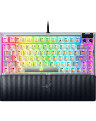 Razer BlackWidow V4 75% tipkovnica Phantom bele barve