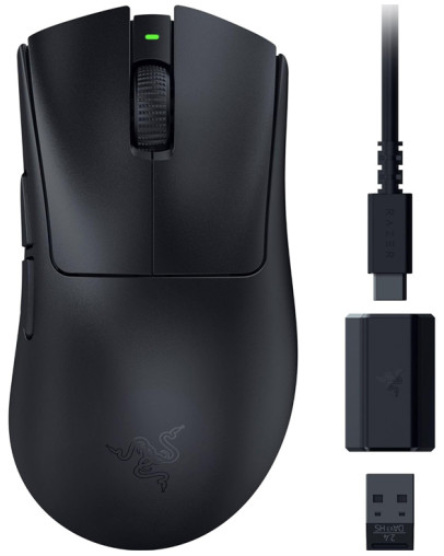 Razer DeathAdder V3 HyperSpeed brezžična miška črne barve