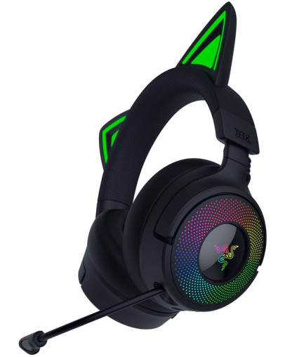 Razer Kraken Kitty V3 Pro brezžične slušalke črne barve