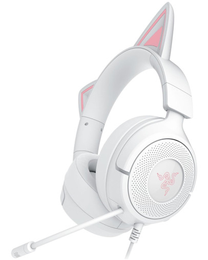 Razer Kraken Kitty V3 X žične slušalke bele barve