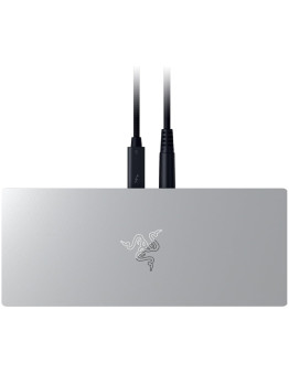 Razer Thunderbolt 5 Dock Mercury priključna postaja bele barve