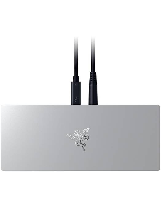 Razer Thunderbolt 5 Dock Mercury priključna postaja bele barve